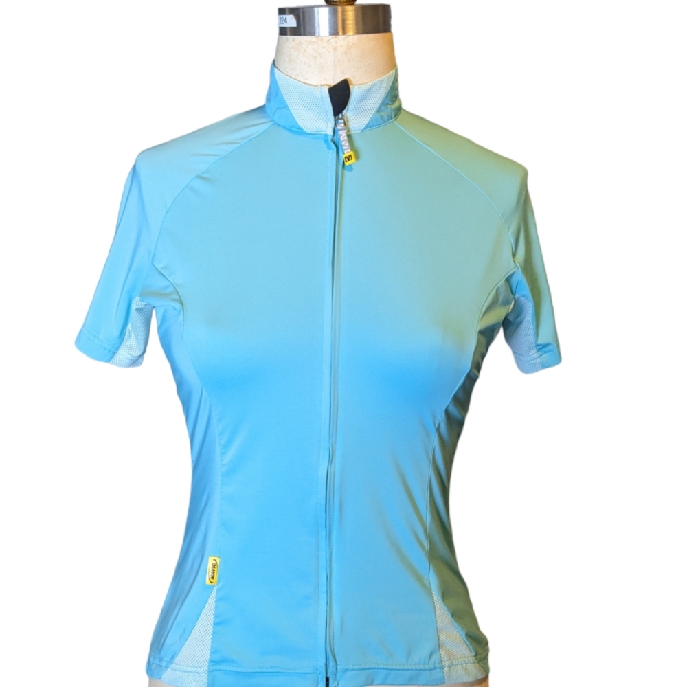 Mavic Cloud Cycling Jersey Full Zip Short Sleeve Blue Women's Size Small